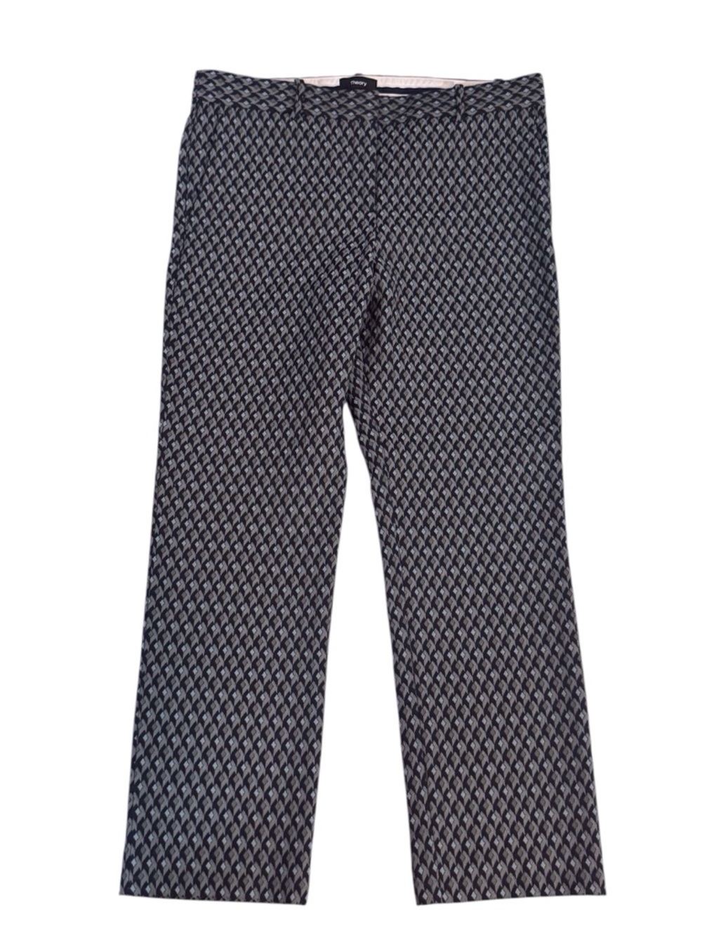 Theory Size 10 Multicolor Jacquared Treeca Slim Crop Trouser Pants Business